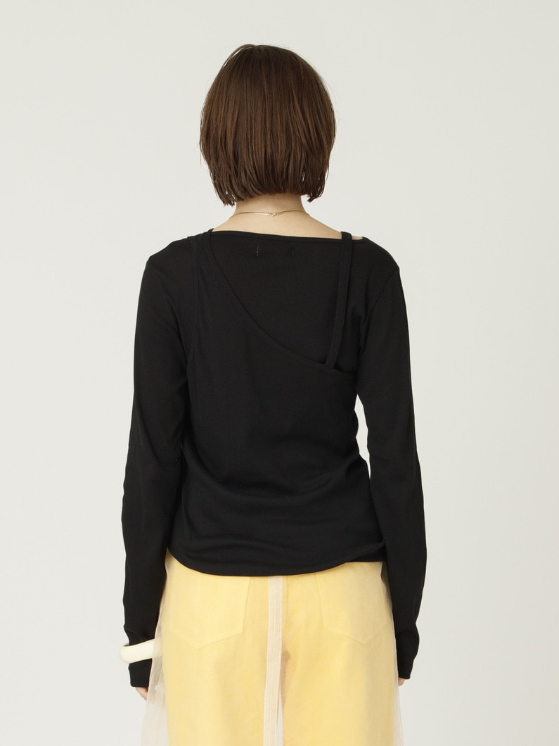 レイヤード ロングスリーブティー 詳細画像 black 2