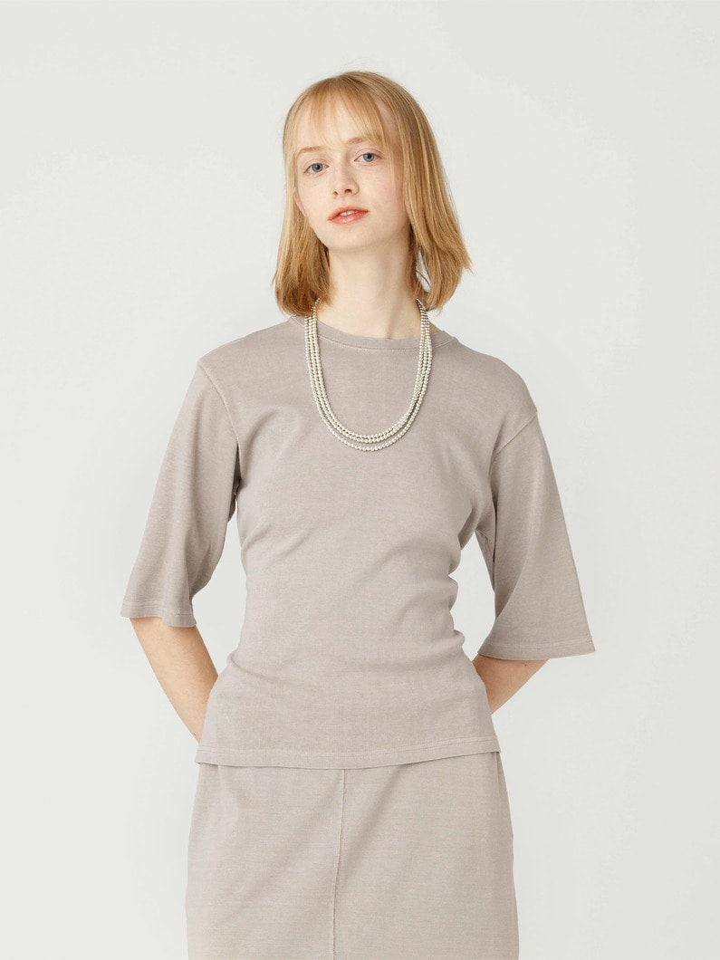 ピグメントダイ ラップ ティー 詳細画像 beige