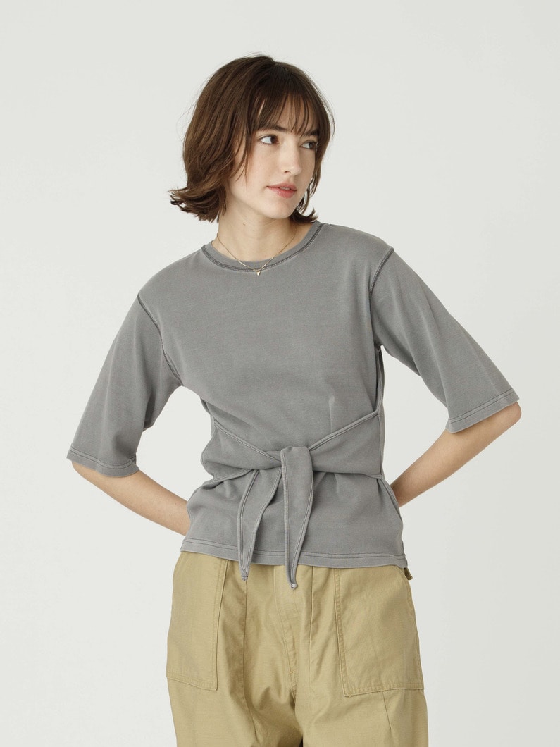 ピグメントダイ ラップ ティー 詳細画像 charcoal gray 1