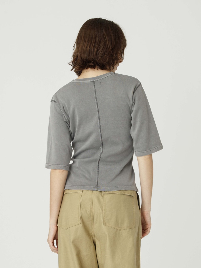 ピグメントダイ ラップ ティー 詳細画像 charcoal gray 2