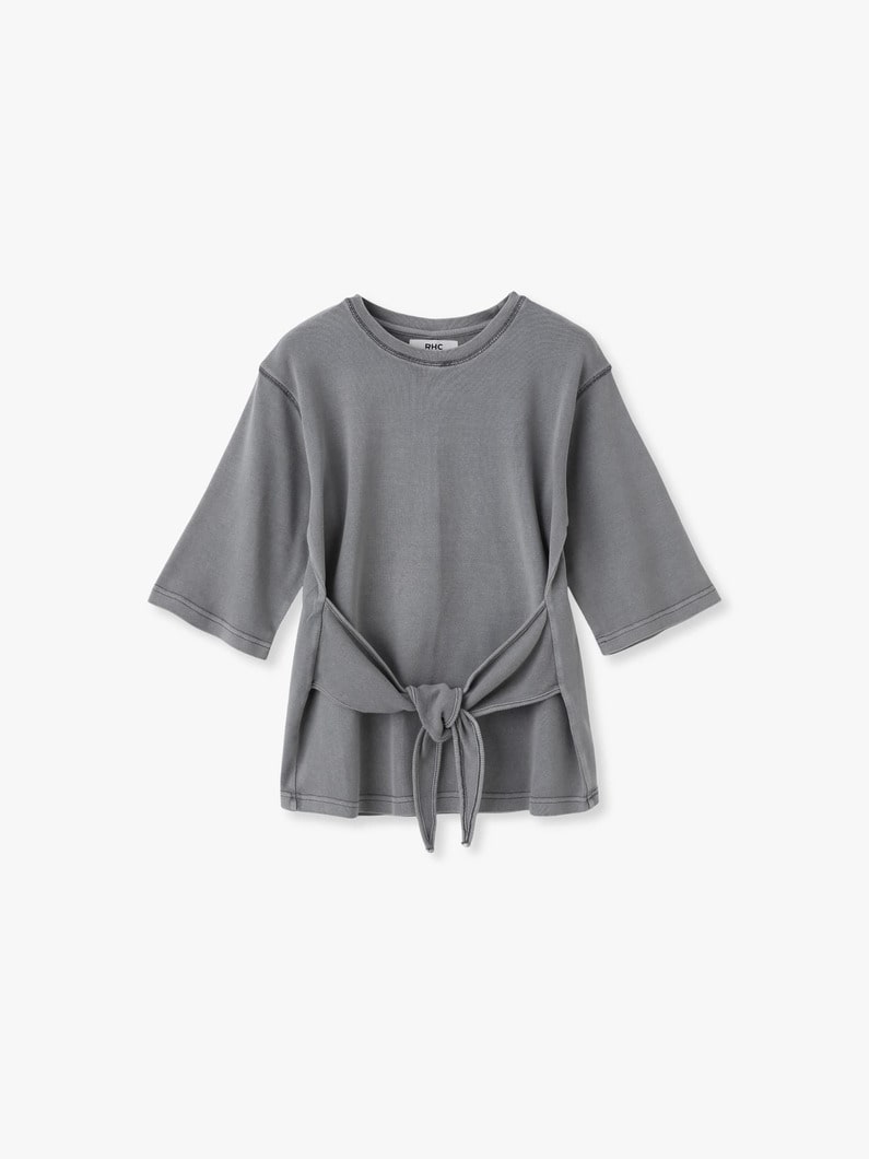 ピグメントダイ ラップ ティー 詳細画像 charcoal gray 3