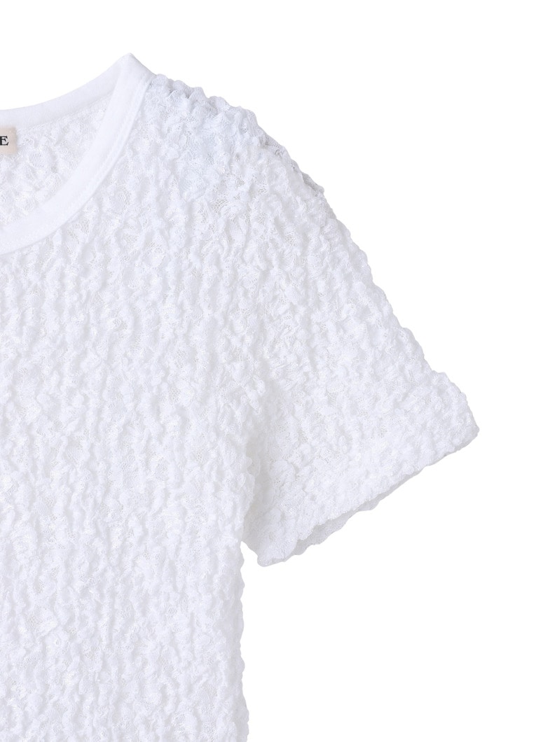 ストレッチ レース ティー 詳細画像 white 2