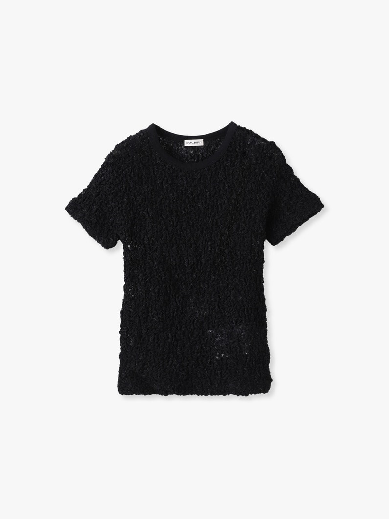 ストレッチ レース ティー 詳細画像 black