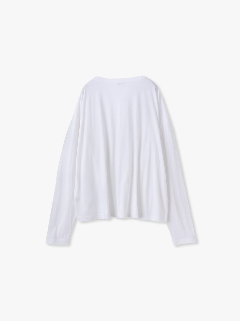 コットンシルク オーバーサイズ ティー 詳細画像 white 1