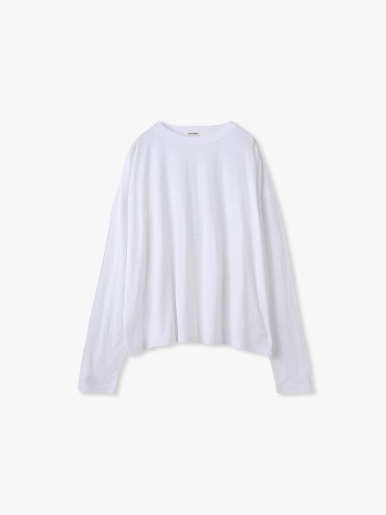 コットンシルク オーバーサイズ ティー 詳細画像 white 1