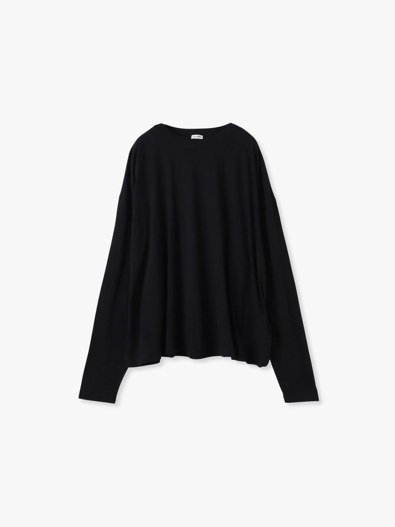 コットンシルク オーバーサイズ ティー 詳細画像 black