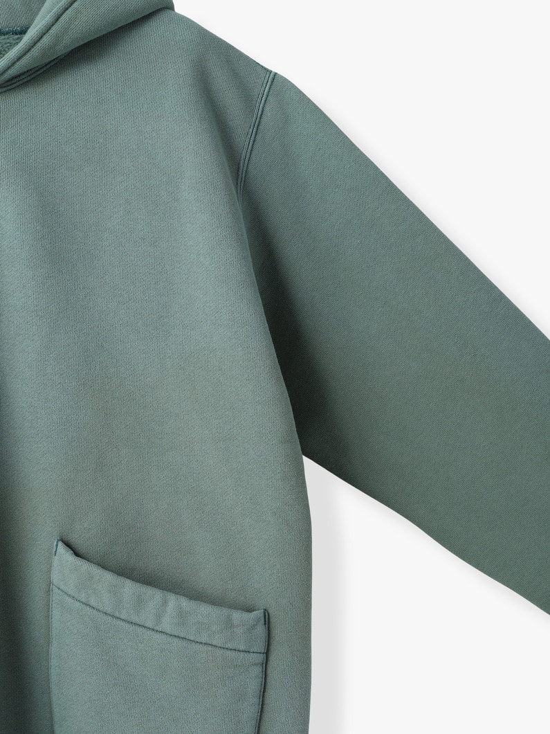 ビンテージ セーラーフード ハーフジップ スウェット トップ 詳細画像 green 2