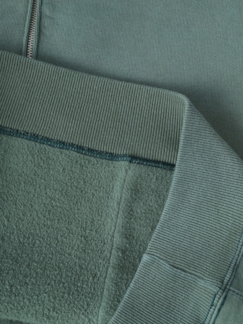 ビンテージ セーラーフード ハーフジップ スウェット トップ 詳細画像 green 4