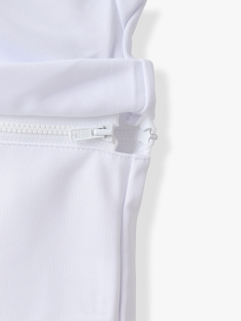 サーカ メイク セパレート スリーブ & ヘム ジャージートップ（ホワイト/ブルー） 詳細画像 white 3