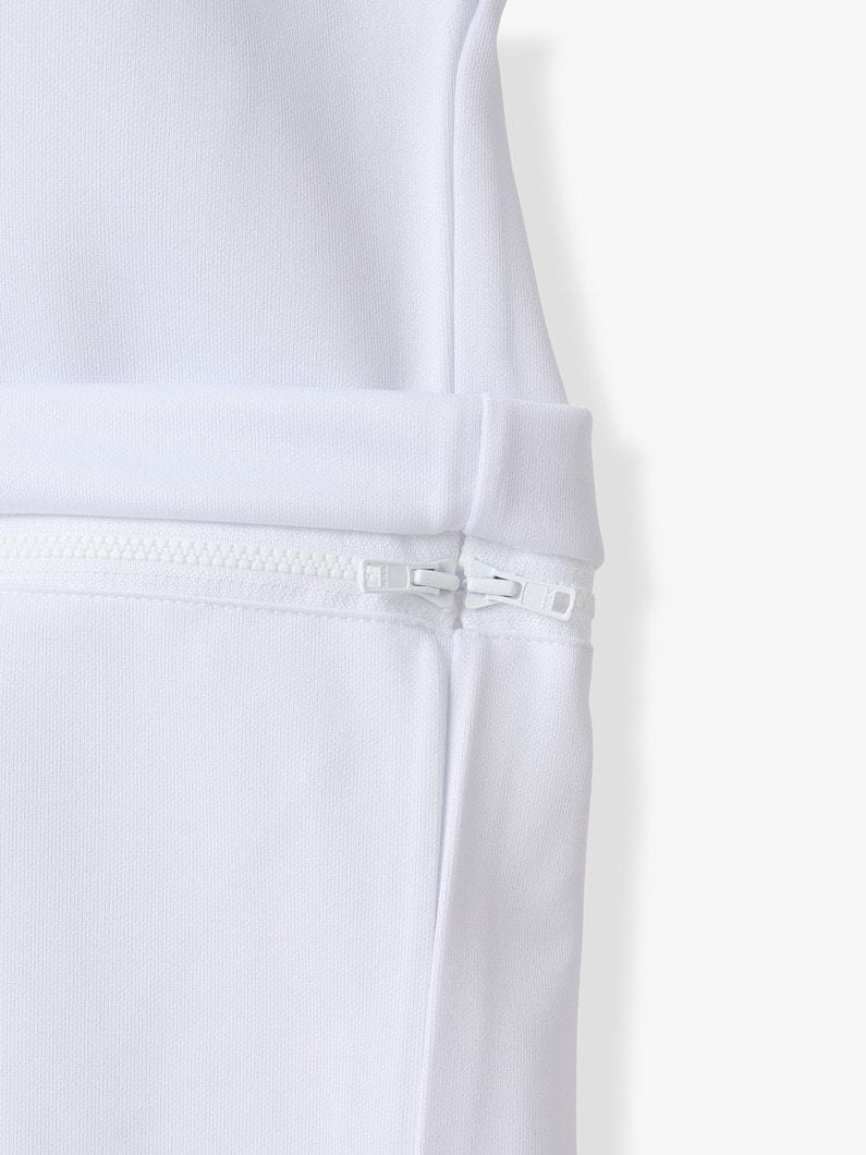 サーカ メイク セパレート ヘム ライン スリーブ ジャージートップ（ホワイト/グリーン） 詳細画像 white 4