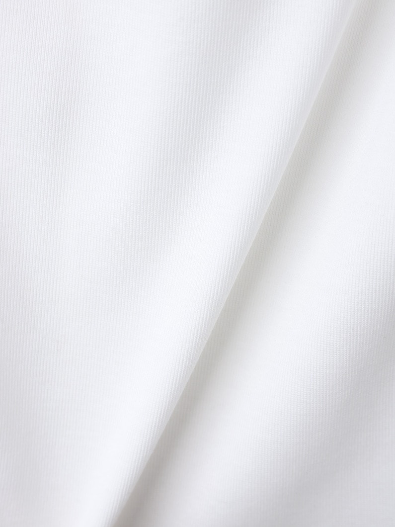 コットンフライス スクエアネック スリーブレス トップ 詳細画像 white 3
