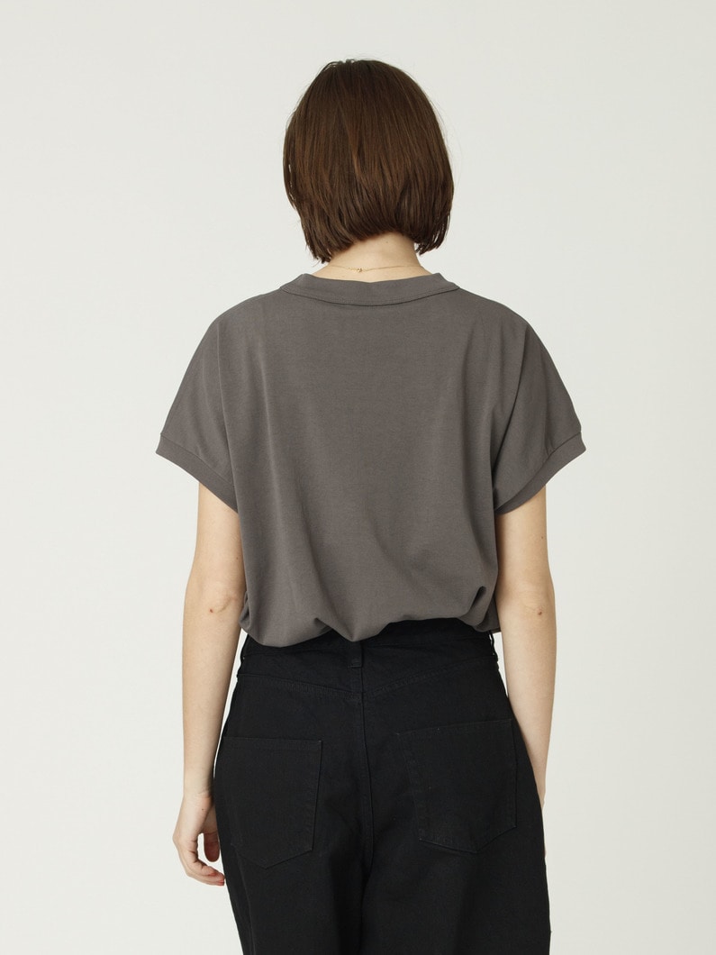 ドライコットン ジャージー オーバーサイズ ティー（チャコールグレー） 詳細画像 charcoal gray 2
