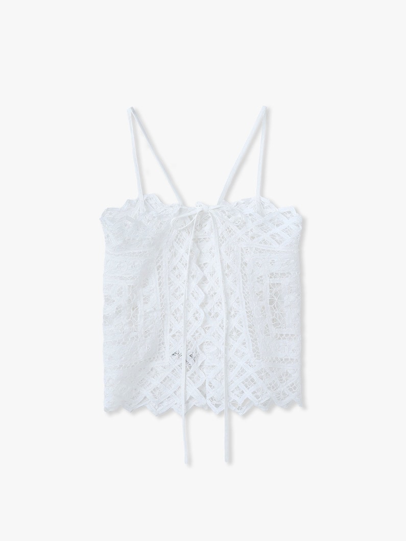 コードレース キャミソール トップ 詳細画像 white 1