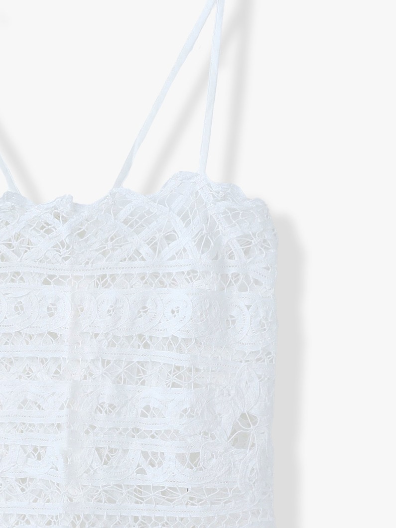 コードレース キャミソール トップ 詳細画像 white 2