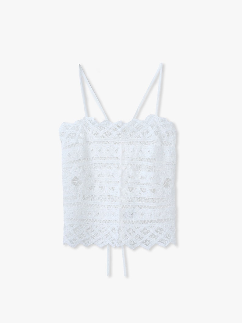 コードレース キャミソール トップ 詳細画像 white 1