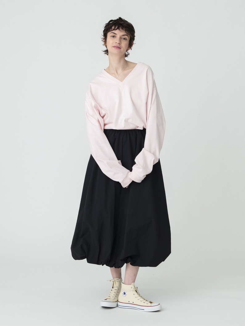 ラフコットン ディープ Vネック ティー（ホワイト/グレー/ピンク） 詳細画像 pink 3