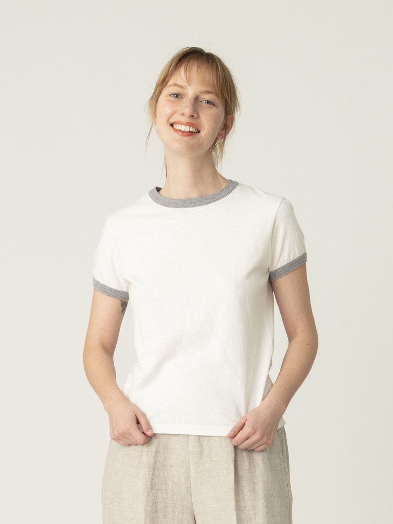 リンガーティー（ホワイト/ブルー/チャコールグレー） 詳細画像 white 1