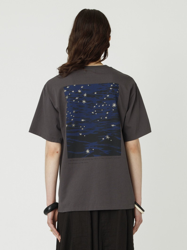 ウェーブ プリント ティー 詳細画像 charcoal gray 2