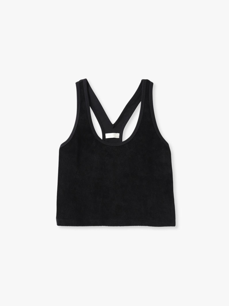 ティア レーサーバック スリーブレス トップ 詳細画像 black