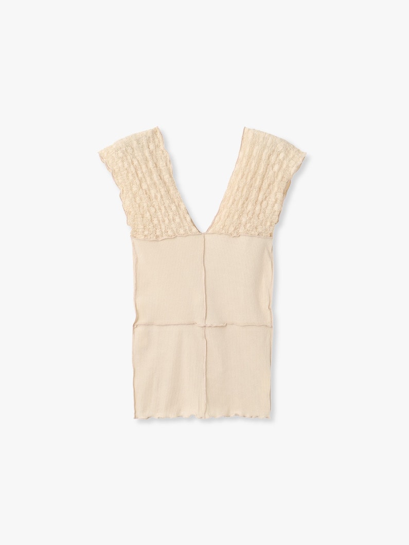 ネルー スリーブレス トップ 詳細画像 beige 1