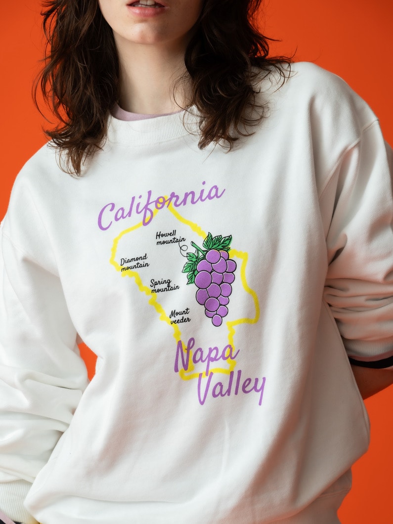 カリフォルニア ナパヴァレー スウェット プルオーバー 詳細画像 white 1