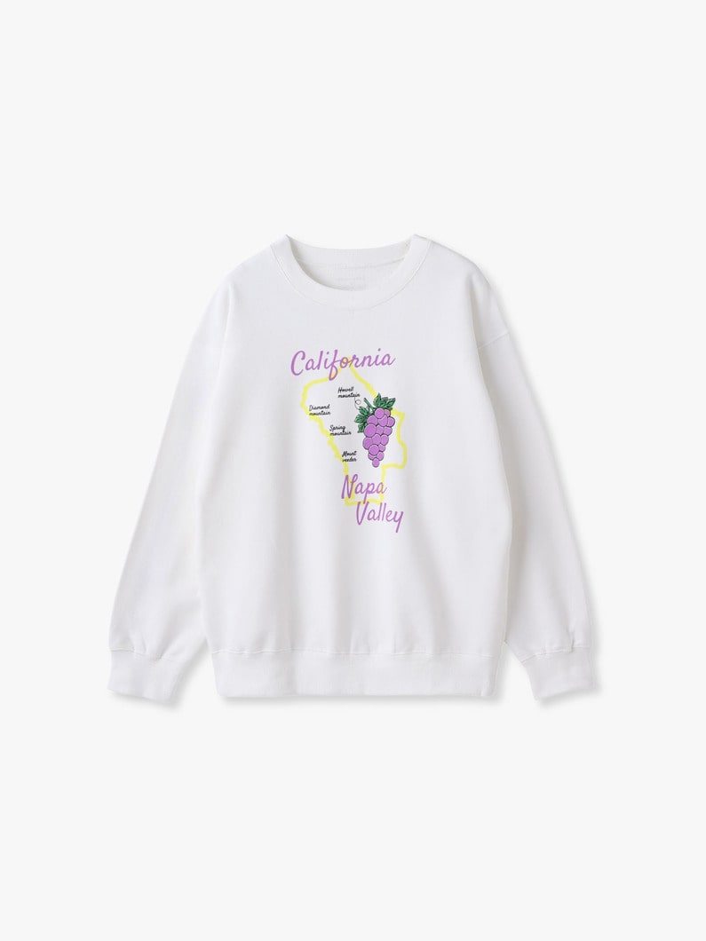 カリフォルニア ナパヴァレー スウェット プルオーバー 詳細画像 white 5