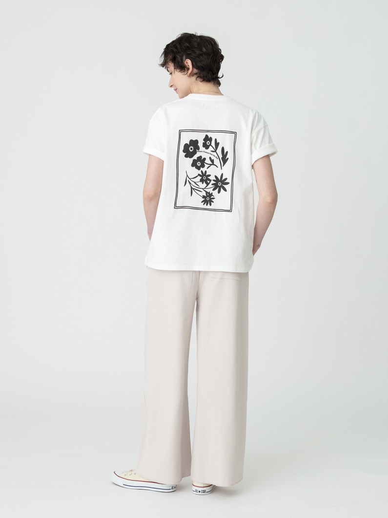 バックプリント ティー（ホワイト/チャコールグレー） 詳細画像 white 4