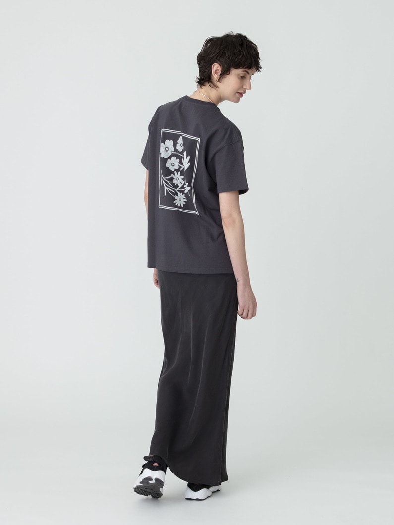 バックプリント ティー（ホワイト/チャコールグレー） 詳細画像 charcoal gray 3