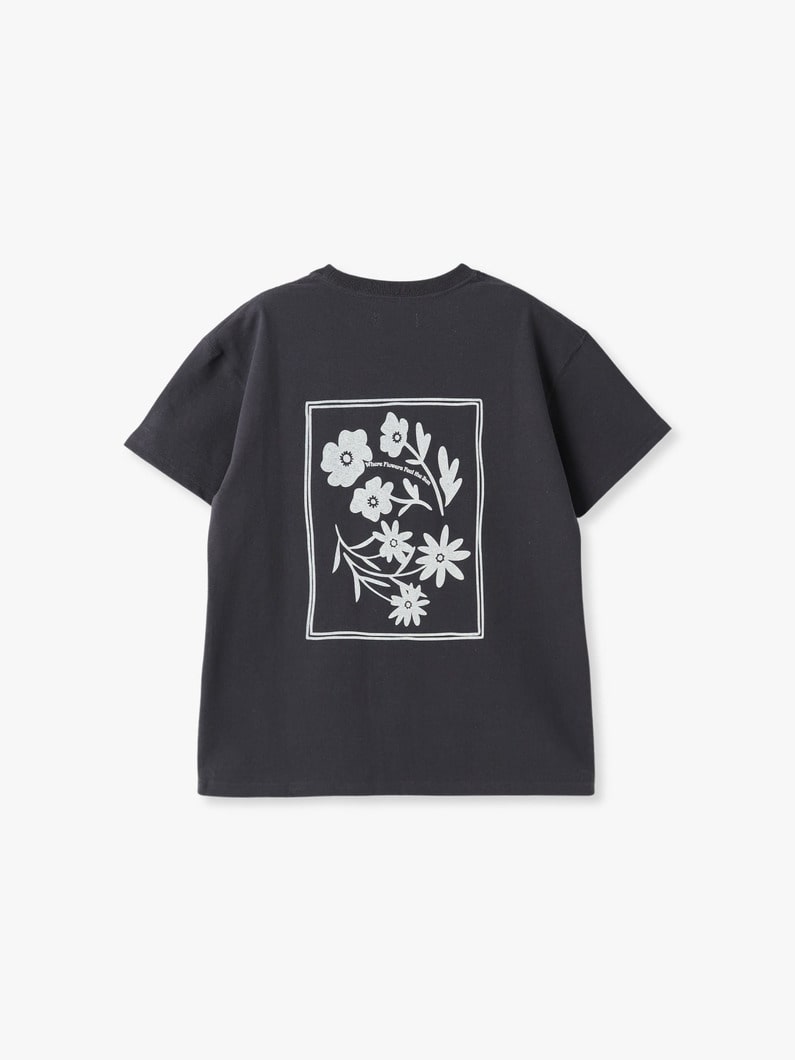 バックプリント ティー（ホワイト/チャコールグレー） 詳細画像 charcoal gray 5