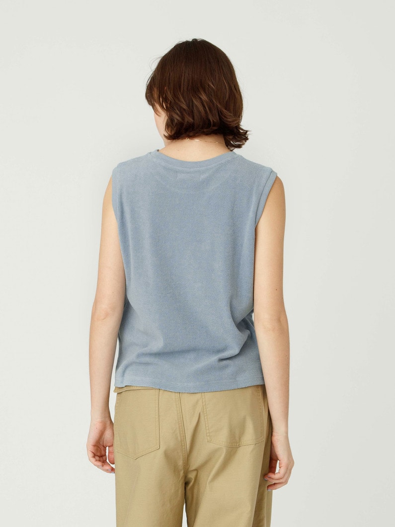 パイル スリーブレストップ（イエロー/ブルー/ブラック） 詳細画像 blue 3