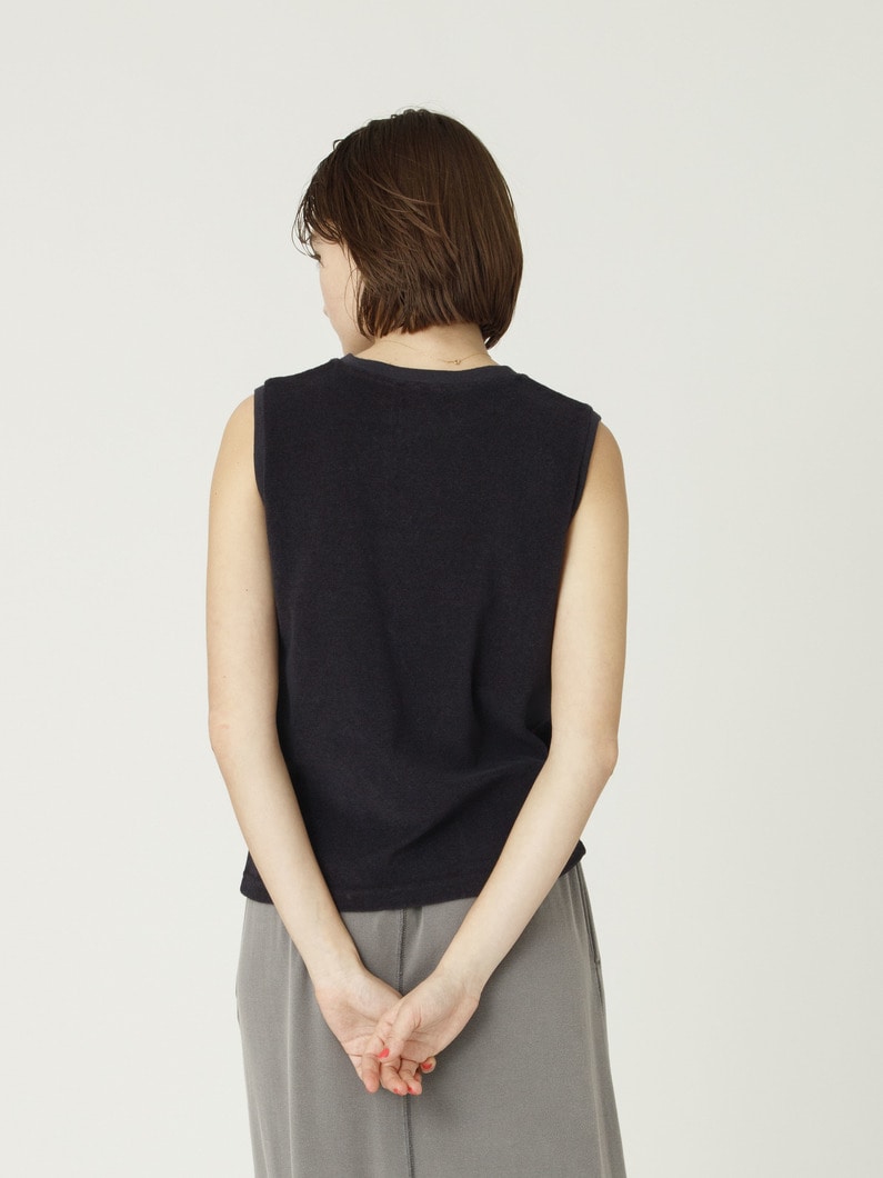 パイル スリーブレストップ（イエロー/ブルー/ブラック） 詳細画像 black 2