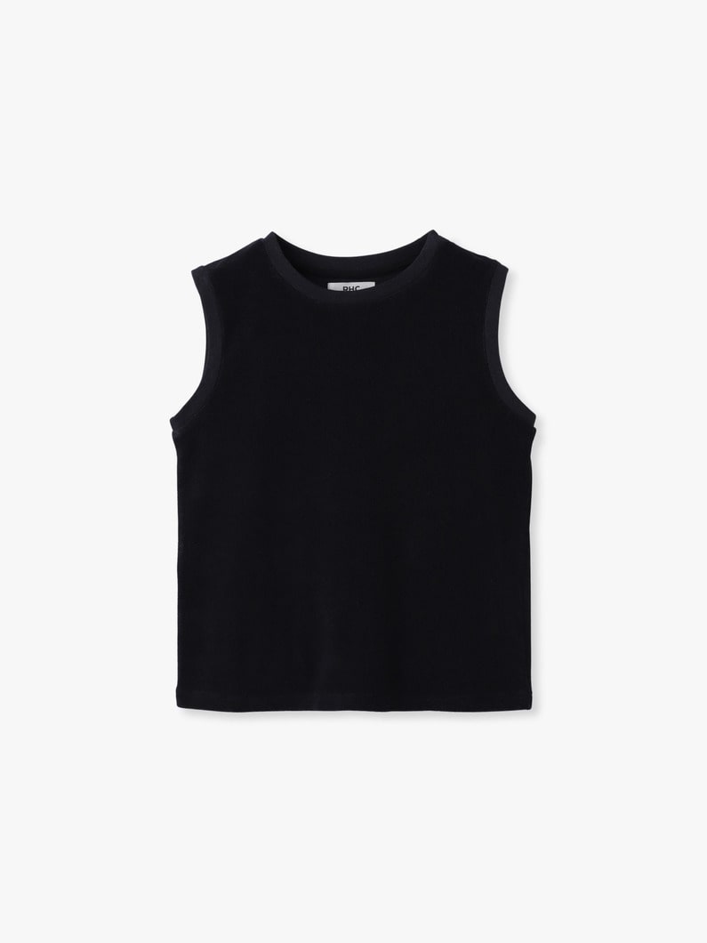 パイル スリーブレストップ（イエロー/ブルー/ブラック） 詳細画像 black 3