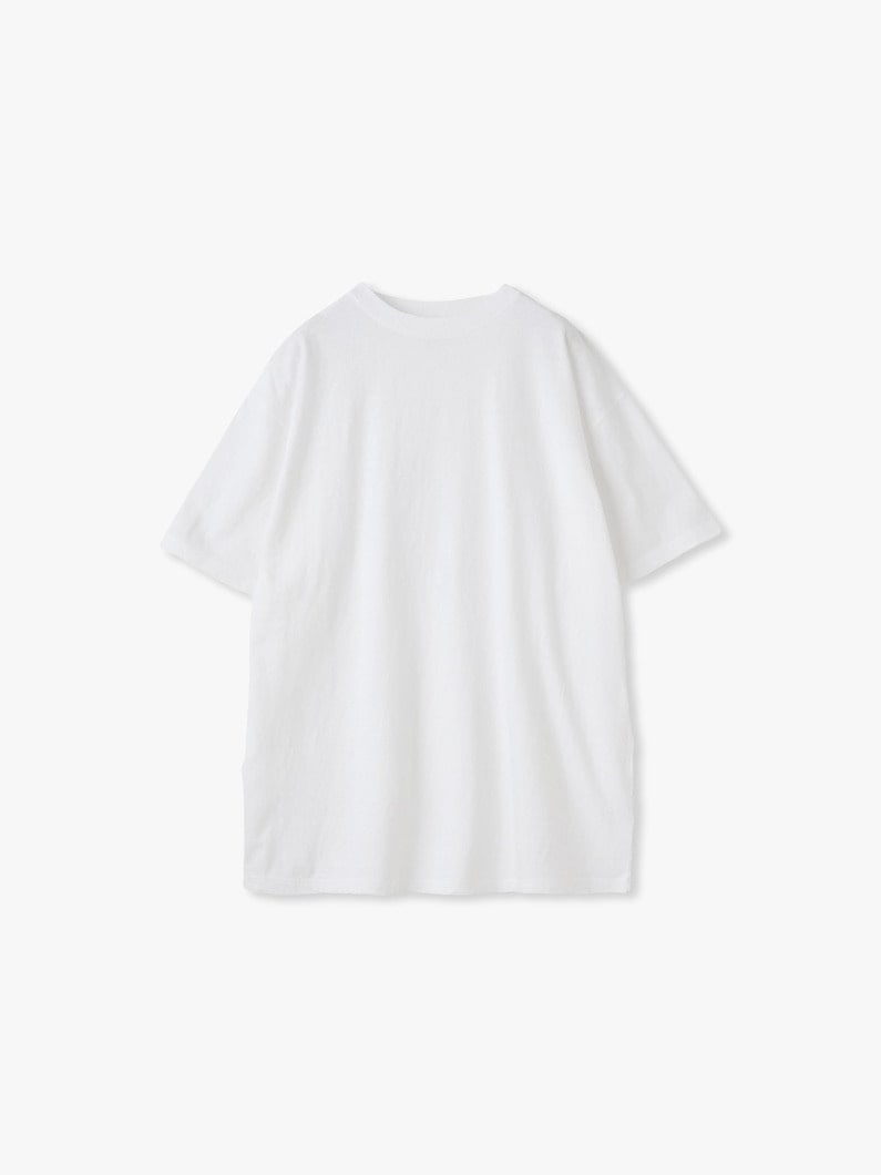 スラブコットン ビッグ ティー 詳細画像 white 3