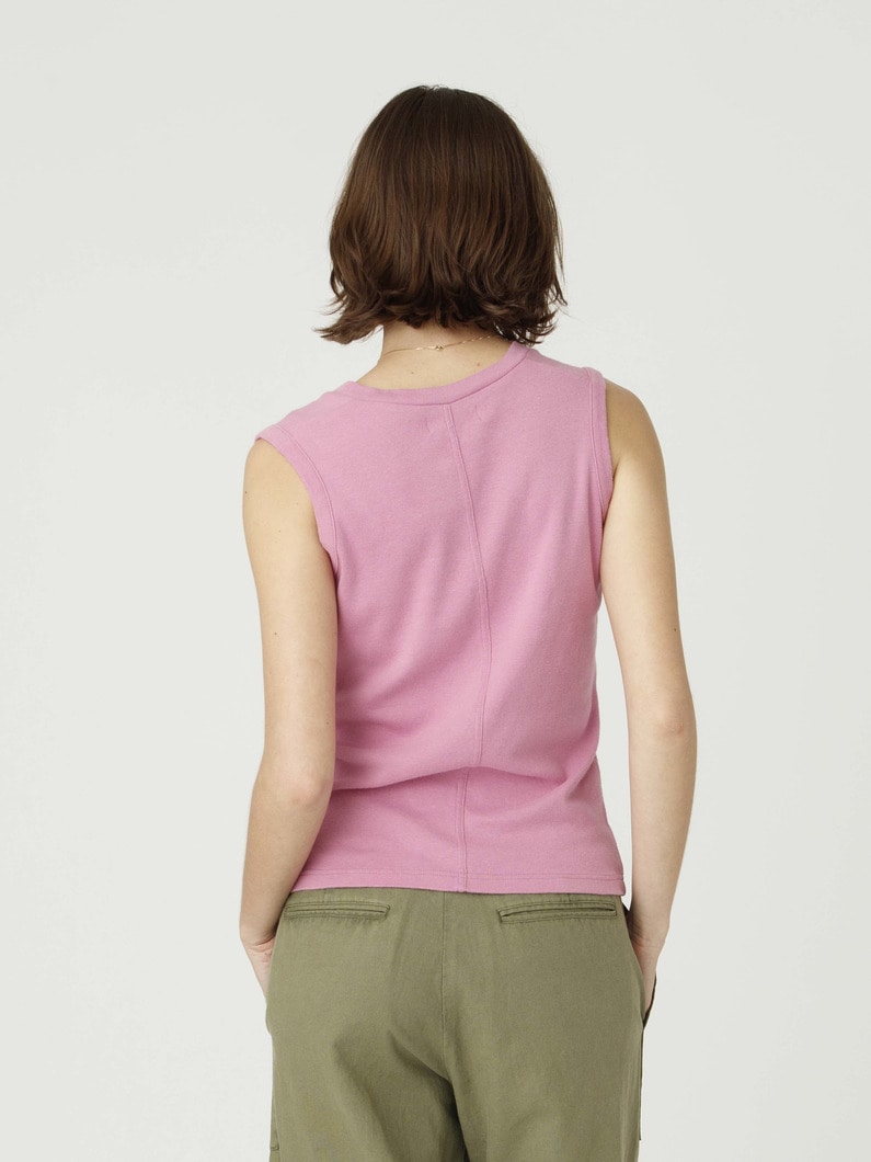 Vネック スリーブレス トップ 詳細画像 pink 2