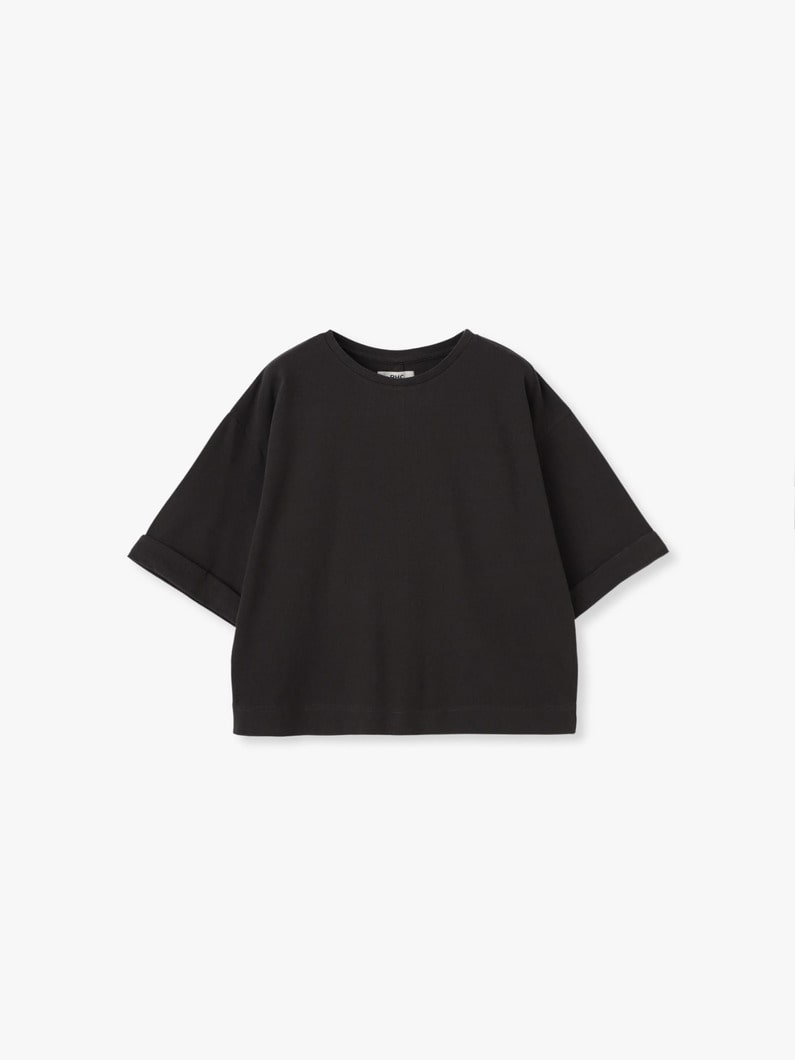 キュプラコットン ボックスティー（ホワイト/ブルー/チャコールグレー） 詳細画像 charcoal gray 3