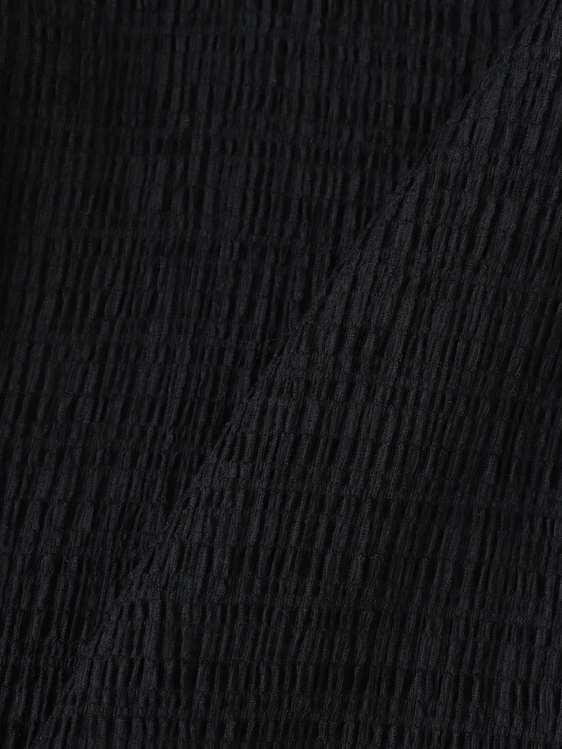 シャーリング スクエアネック ティー 詳細画像 white 3