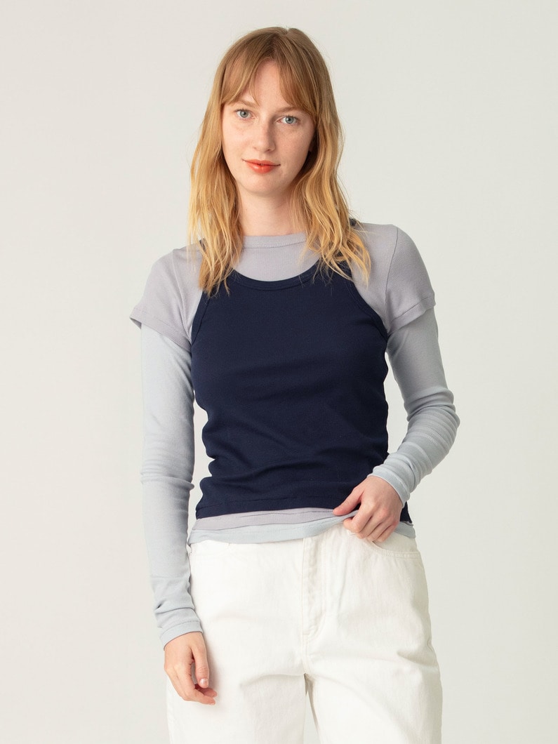 3ピース レイヤード トップス 詳細画像 navy 2