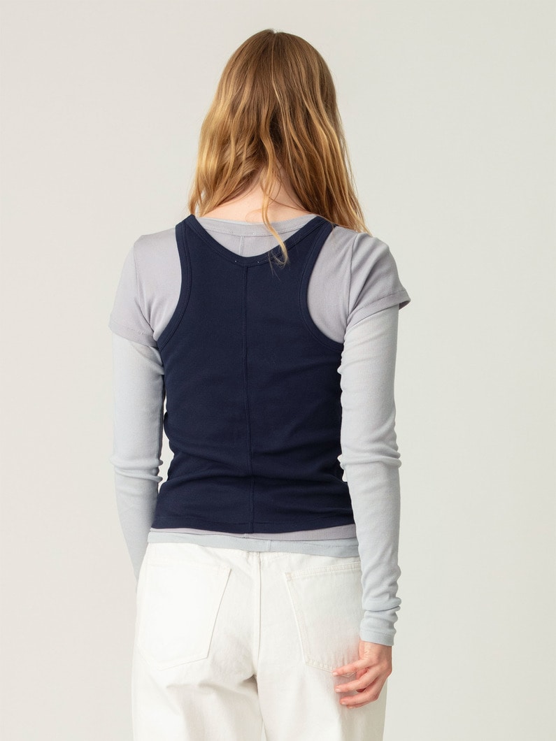 3ピース レイヤード トップス 詳細画像 navy 3