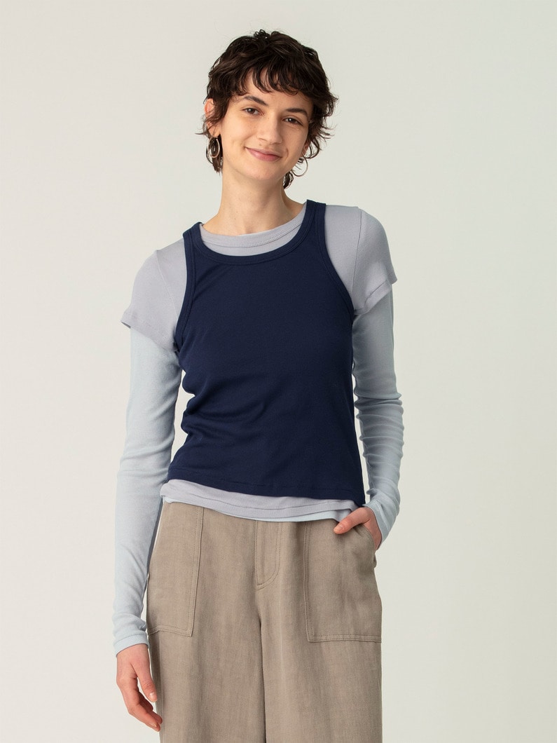 3ピース レイヤード トップス 詳細画像 navy 4