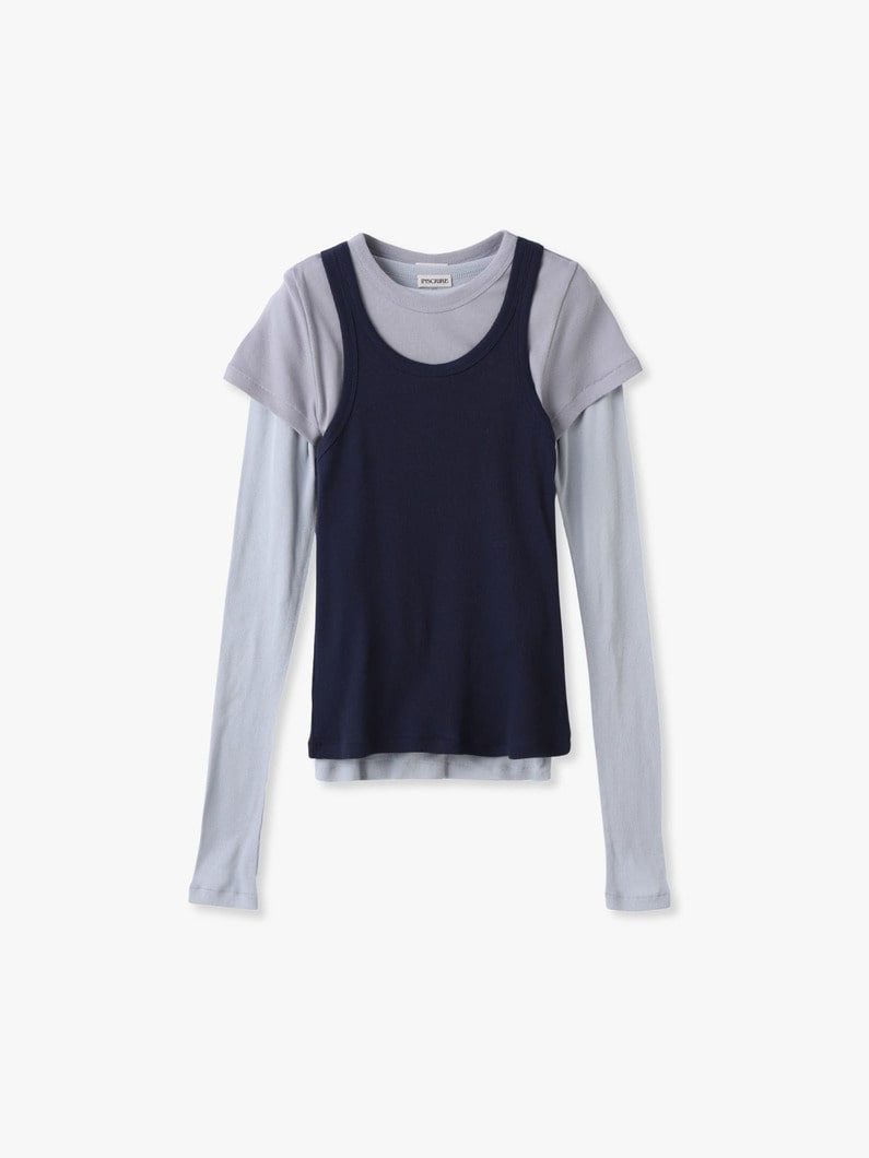 3ピース レイヤード トップス 詳細画像 navy 6