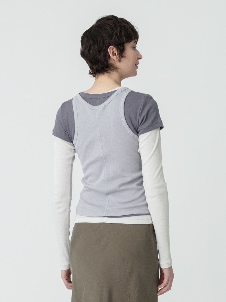 3ピース レイヤード トップス 詳細画像 charcoal gray 2