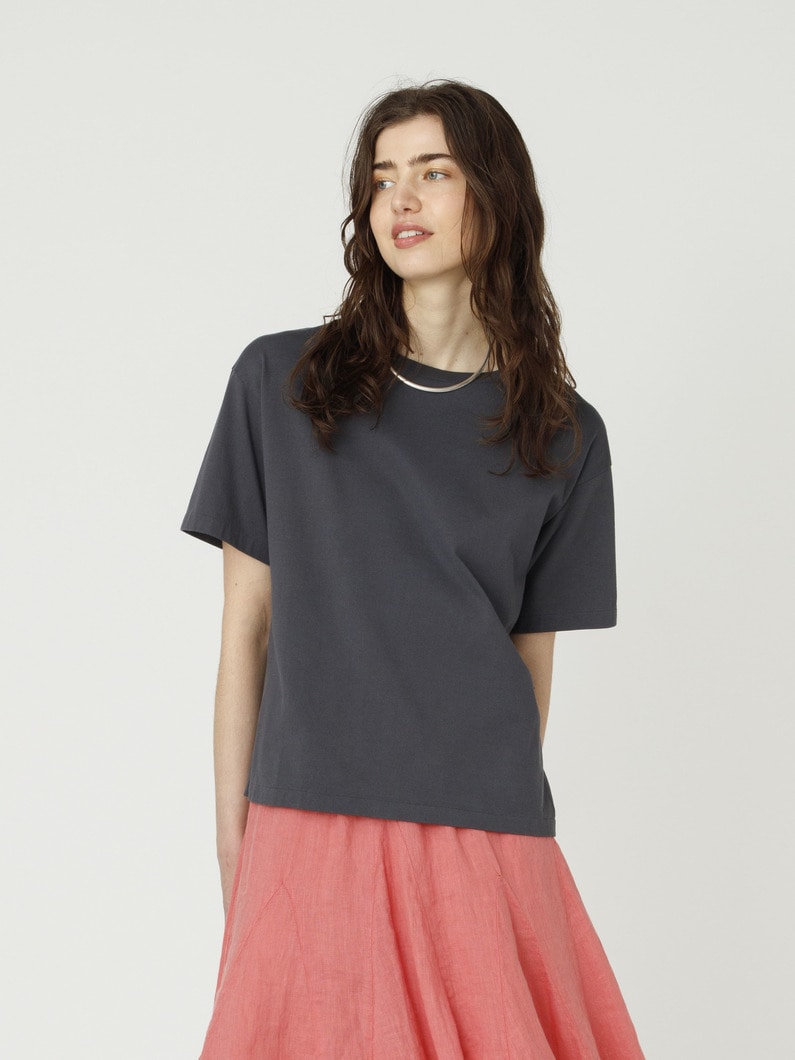 オーガニックコットン ティー（ホワイト/レッド/ダークグレー） 詳細画像 dark gray 1