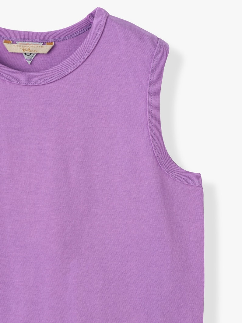 オーガニックコットン スリーブレス トップス（ホワイト/ライトイエロー/ロイヤルブルー/ネイビー/ライトパープル） 詳細画像 royal blue 2