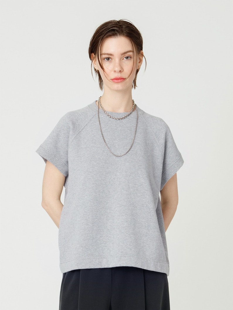 ガーメントダイ フレンチスリーブ スウェット トップ 詳細画像 gray