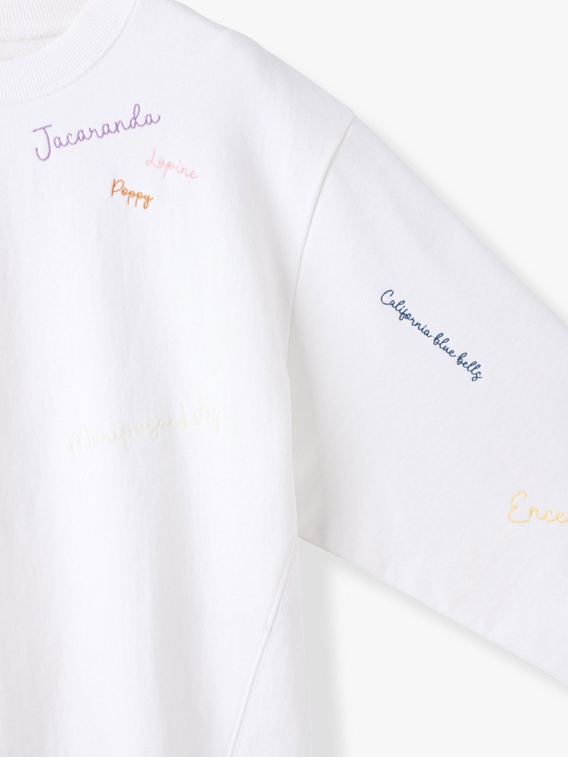 カリフォルニア フラワー スウェット プルオーバー 詳細画像 white 2