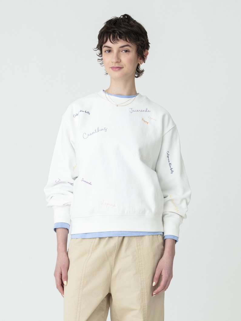 カリフォルニア フラワー スウェット プルオーバー 詳細画像 white 1