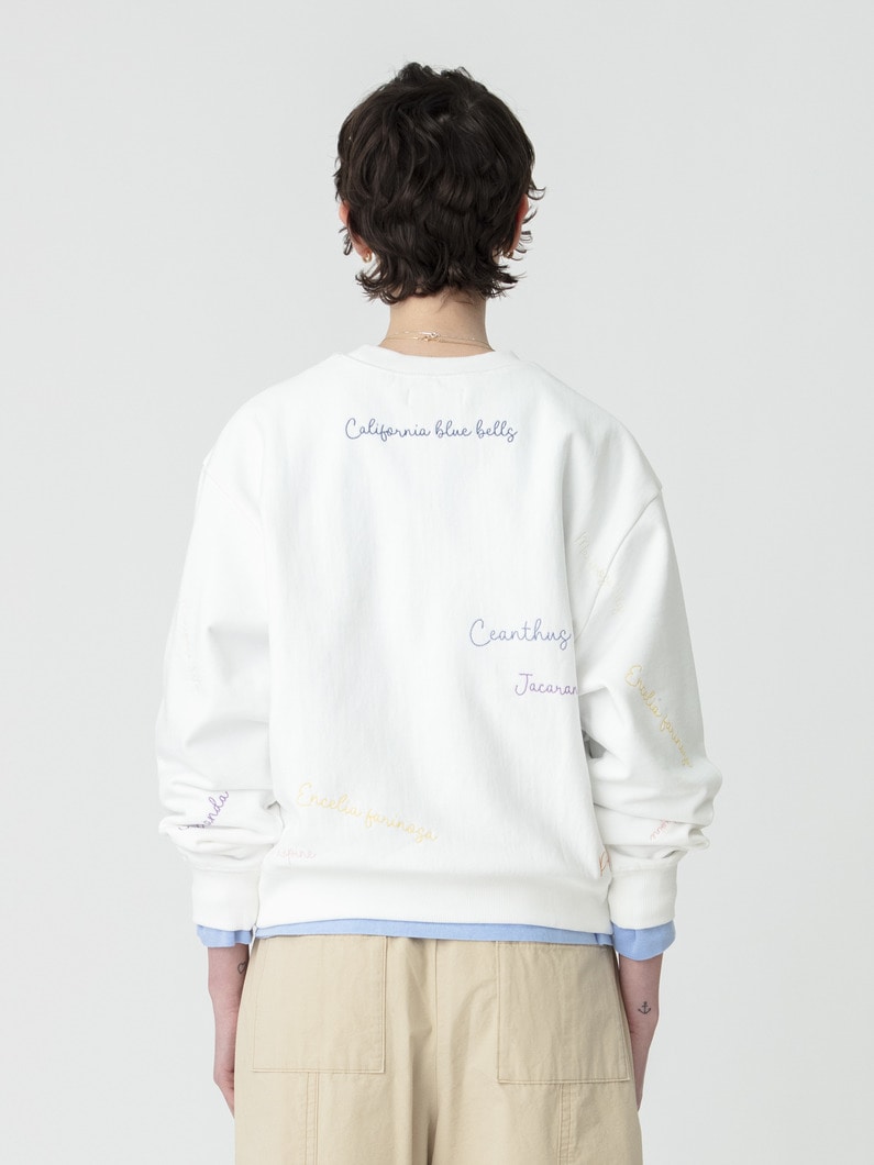 カリフォルニア フラワー スウェット プルオーバー 詳細画像 white 3