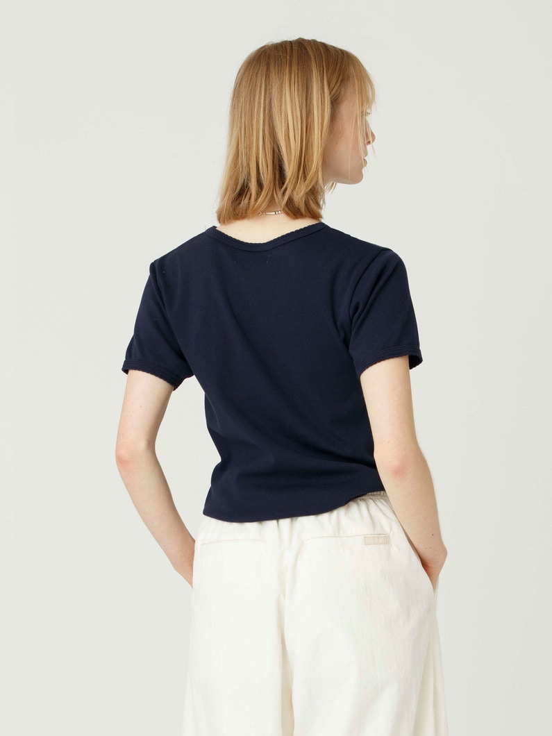 シェルステッチ ティー（ホワイト/ブルー/ネイビー） 詳細画像 navy 2