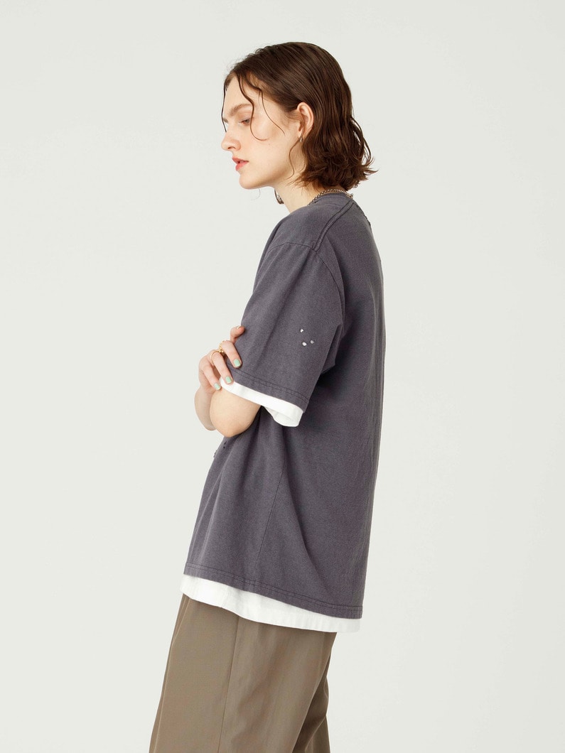 クラッキング ヴィンテージ ティー 詳細画像 charcoal gray 2