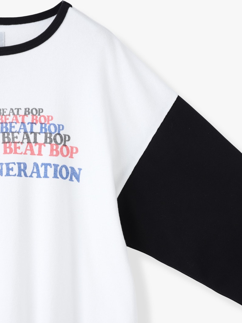 プリント ラグラン ロングスリーブティー（M） 詳細画像 black 2